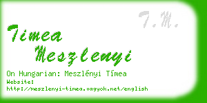 timea meszlenyi business card