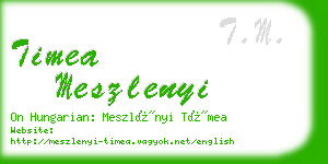 timea meszlenyi business card